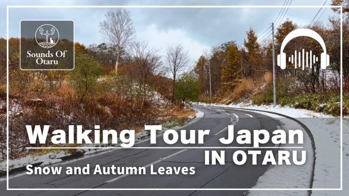 WALKING TOUR JAPAN IN OTARU|Snow and Autumn Leaves | Saiwai to Akaiwa Scenic Slope Walk WALKING TOUR JAPAN IN OTARU|Snow and Autumn Leaves | Saiwai to Akaiwa Scenic Slope Walk