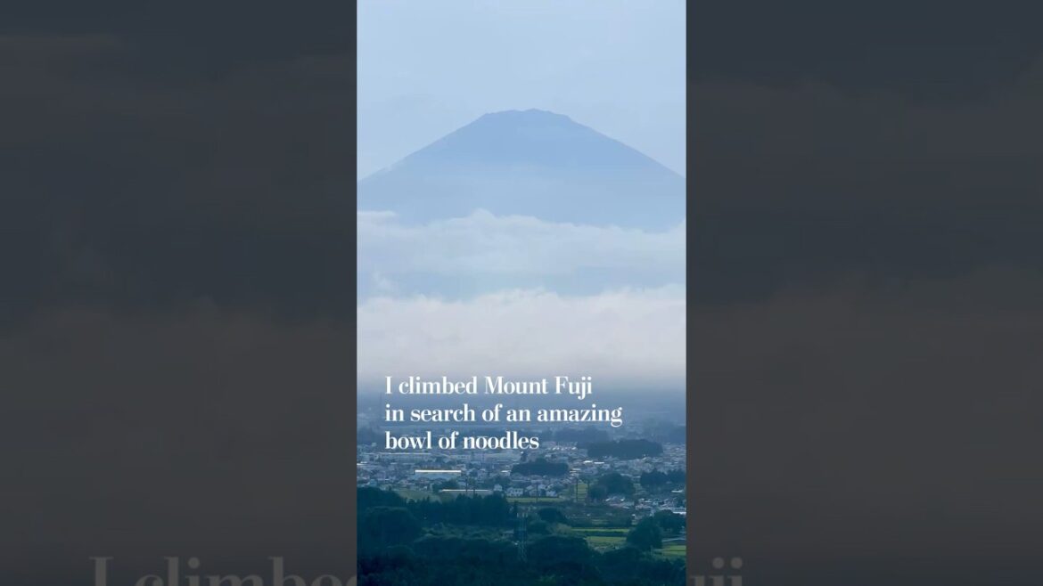 Climbing Mt. Fuji in search of an incredible bowl of noodles Climbing Mt. Fuji in search of an incredible bowl of noodles