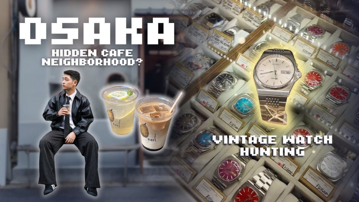 Osaka Japan Vlog Day 2 | Hidden Cafes, Pokémon Center, Shopping & Vintage Watches