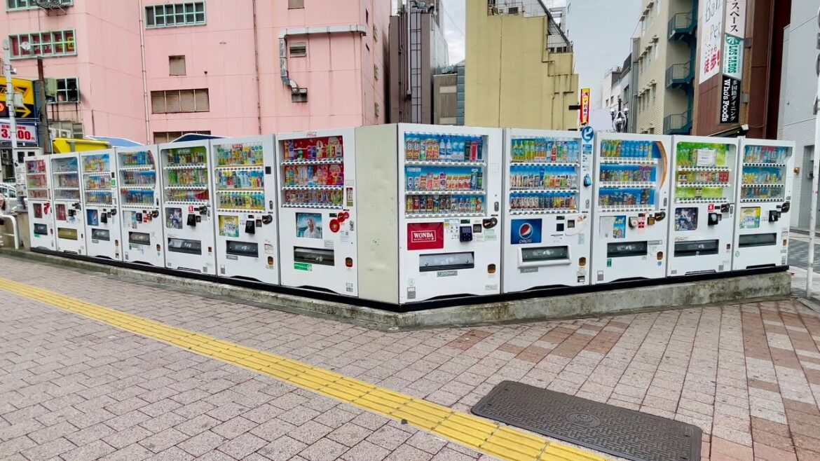 Vending Machine Wall in Japan
