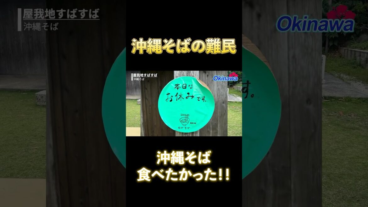 【Okinawa soba】3軒回っても食べられなかった日　 #okinawa #沖縄そば #沖縄旅行 #屋我地すばすば