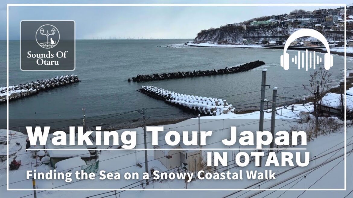 WALKING TOUR JAPAN IN OTARU | Finding the Sea on a Snowy Coastal Walk