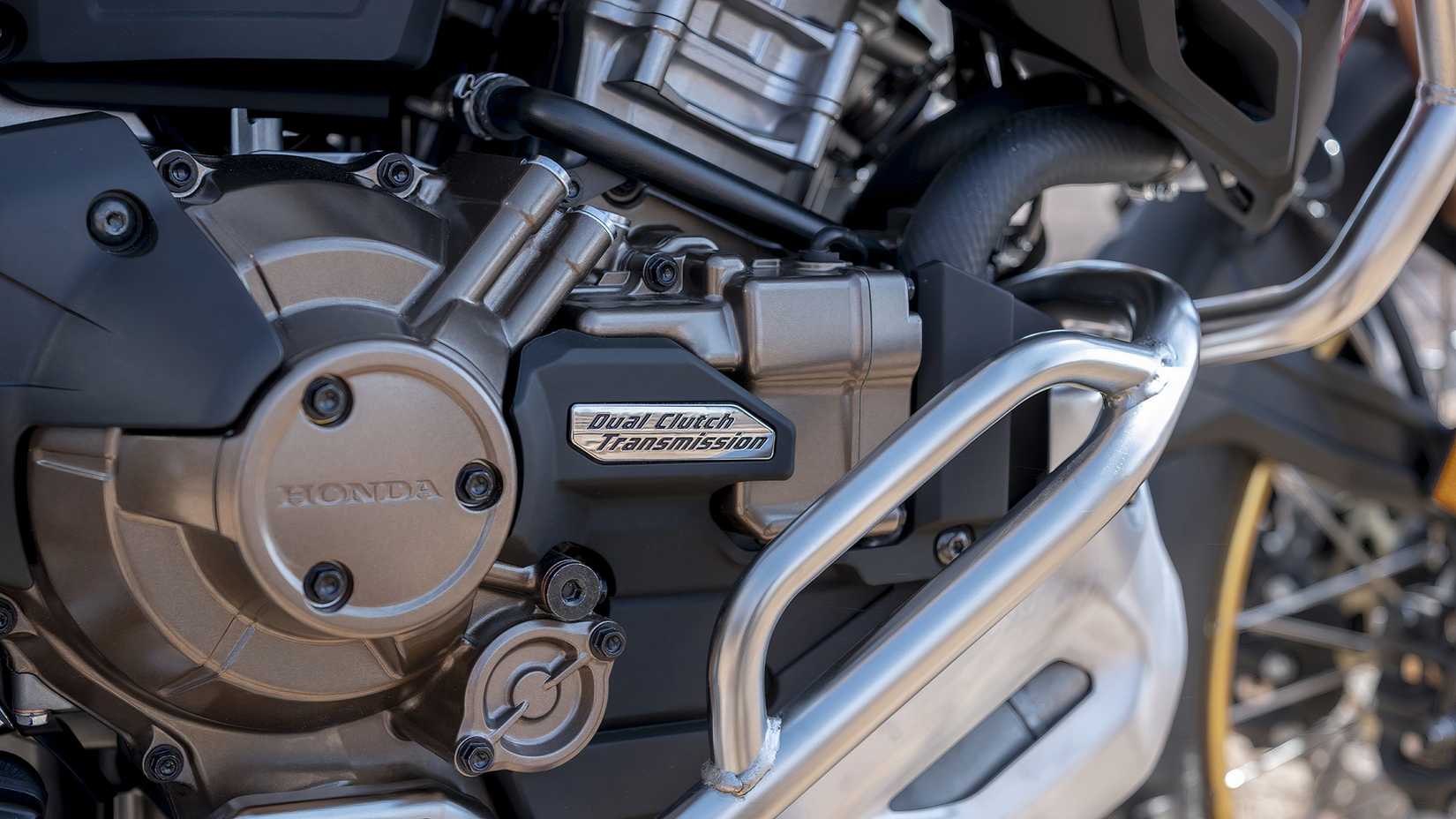 Honda Africa Twin Adventure Sports ES DCT gearbox close-up shot