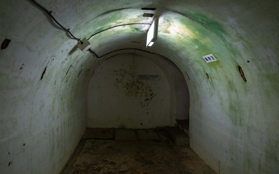 A pathway in the bunker.