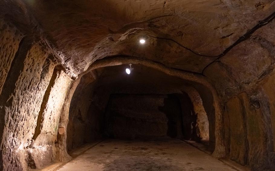 A pathway in the bunker.