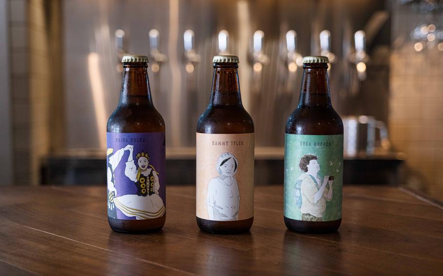 3 Cliff Garo Brewing beer bottles