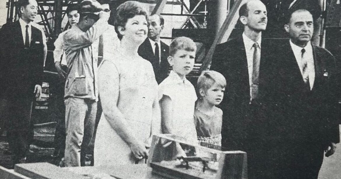 Greenock family launch ship in Japan with Princess Margaret Greenock family launch ship in Japan with Princess Margaret
