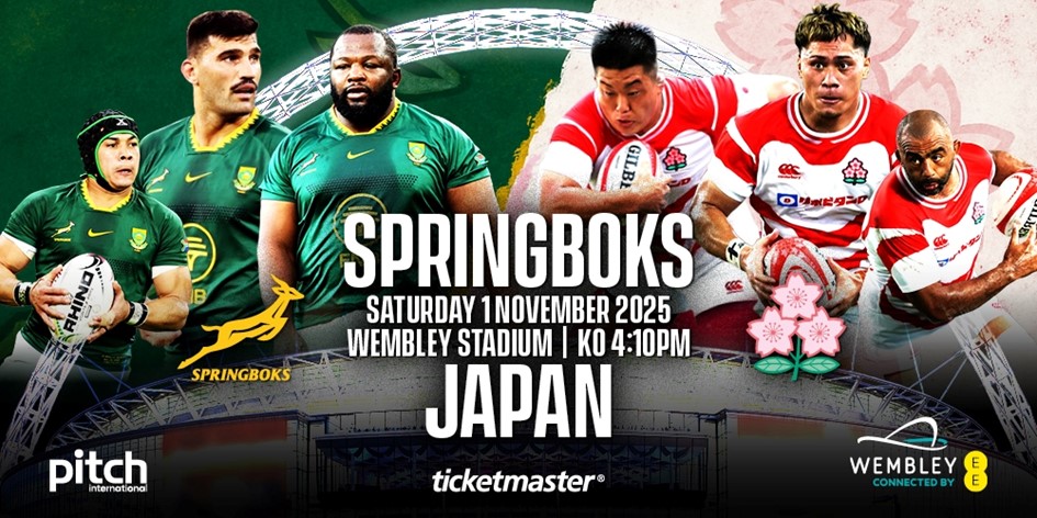 Springboks to face Japan at Wembley in November Springboks to face Japan at Wembley in November