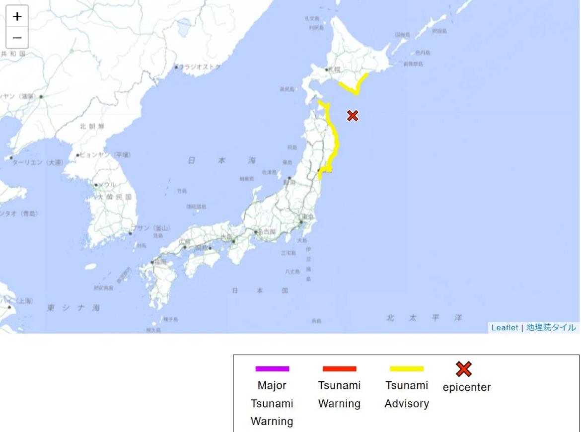 Magnitude 6.7 quake off Aomori triggers tsunami advisory Magnitude 6.7 quake off Aomori triggers tsunami advisory