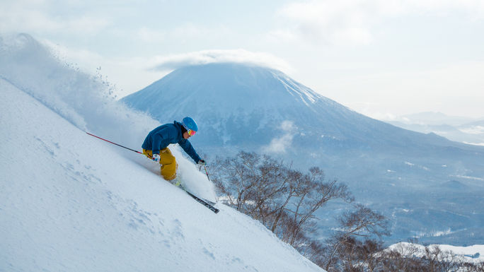 A skier hits the slopes at Niseko Village in Hokkaido, Japan. Higashiyama Niseko Village, a Ritz-Carlton Reserve, hokkaido, ski destinations, skiing