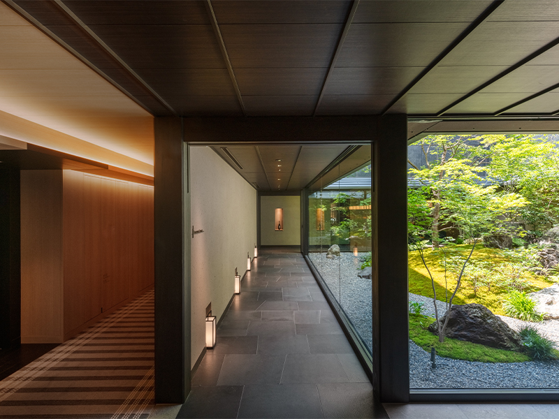 entrance to Executive Lounge at Hilton Kyoto city hotel
