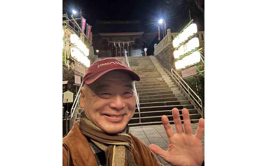 Takahiro Takiguchi at shrine