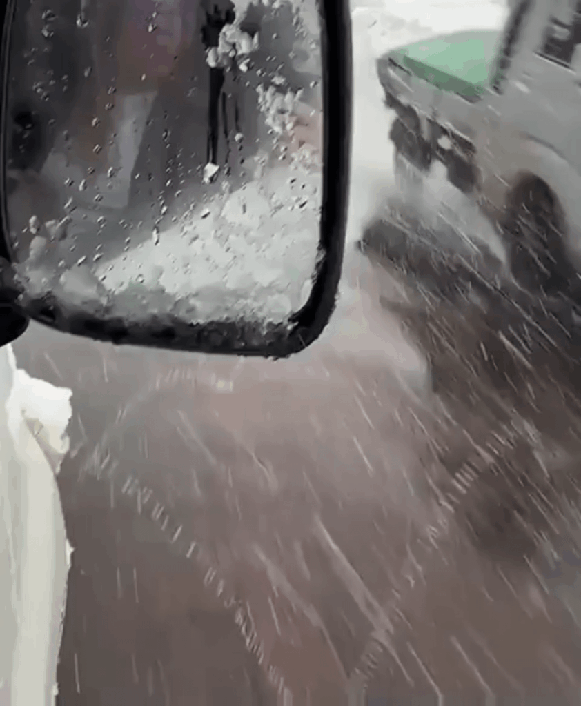 Japan uses embedded street sprinklers that spray warm, naturally heated groundwater onto roads in snowy regions to melt snow and ice, preventing hazardous buildup without salt or heavy plowing.