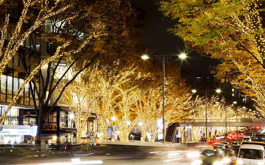 Winter illuminations in Omotesando, Shibuya-ward, Tokyo