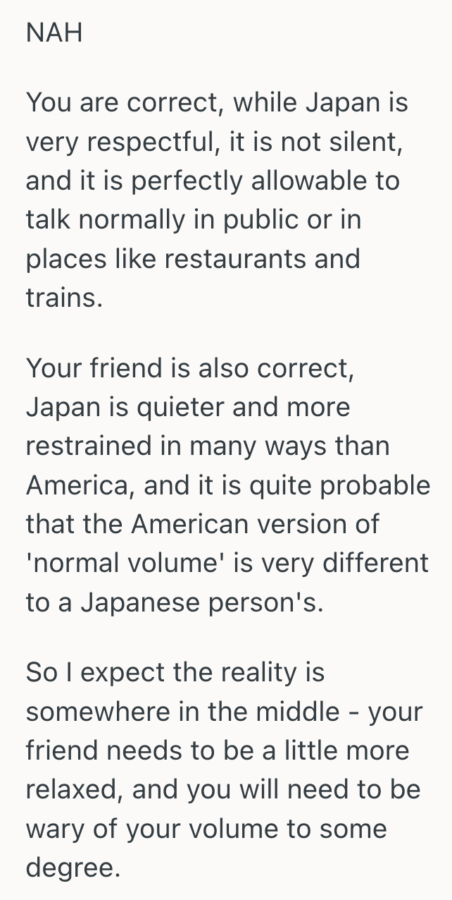 American Tourist Was Used To Speaking Loudly In Public, But His Friend Told Him He Was Disrespecting Japanese Culture, Even Though Plenty Of Other People Were Talking Screenshot 2025 12 11 at 4.45.42 PM American Tourist Was Used To Speaking Loudly In Public, But His Friend Told Him He Was Disrespecting Japanese Culture, Even Though Plenty Of Other People Were Talking