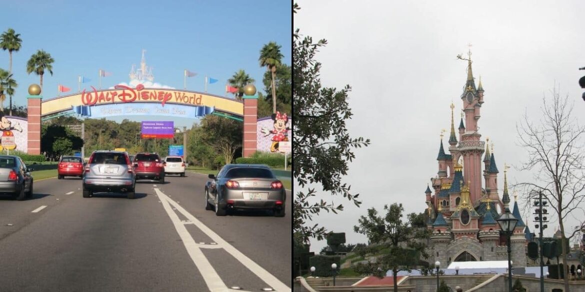 Thousands Cancel Disney World Trips as Reports Pour in of ‘Cheaper’ Disney Vacation Offering Split image: On the left, cars approach Walt Disney World; on the right, a Disney Park Castle rises behind lush trees inside of Tokyo Disneyland.