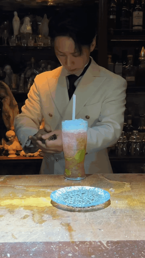 Hopefully the drinks live up to the showmanship