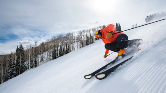 SunApril2coverAmericas - A-List Experiences in the Americas - Ben Groundwater Skiing Aspen Image supplied by Aspen Snowmass