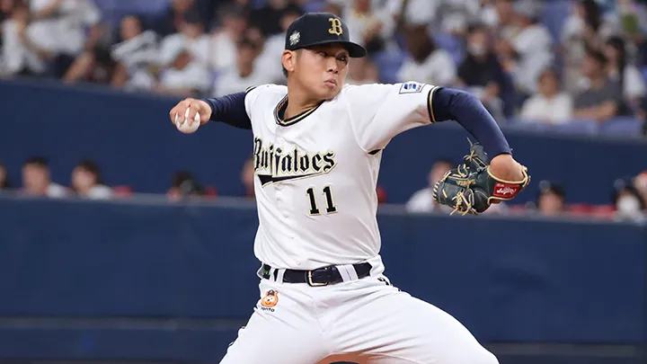 The intelligence of a “Shohei Ohtani type” and the powerful arm recommended by a former colleague to the entire US | Pacific League Orix Buffaloes The Buffaloes pitcher Shumpeita Yamashita ©2025 ORIX Buffaloes