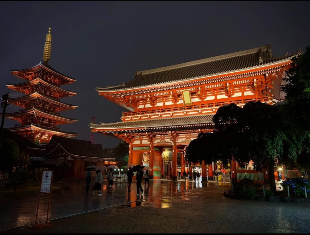 Senso-ji on a very wet June night