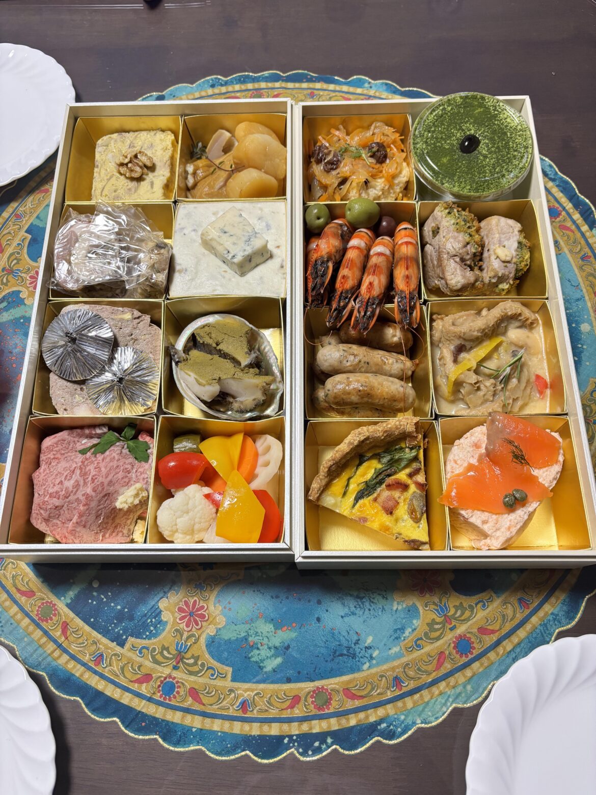 Osechi provided by an Italian restaurant in Chiba, Japan