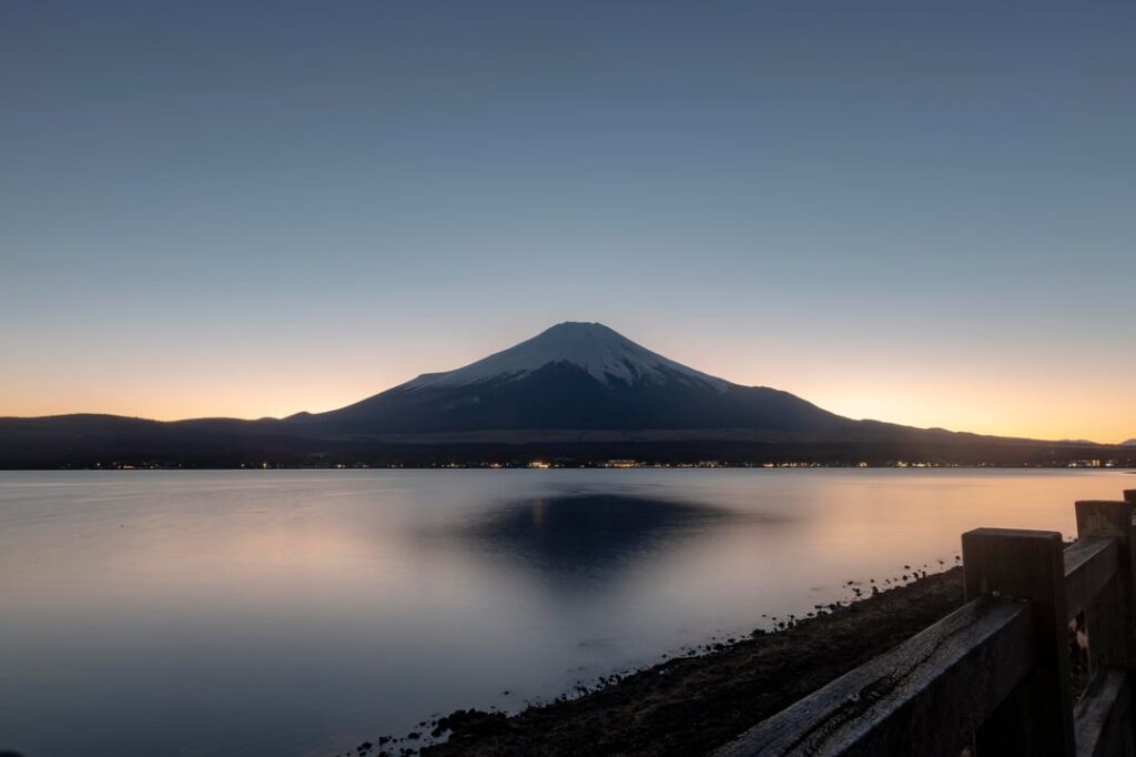 Mt. Fuji at Dusk from Yamanaka-ko