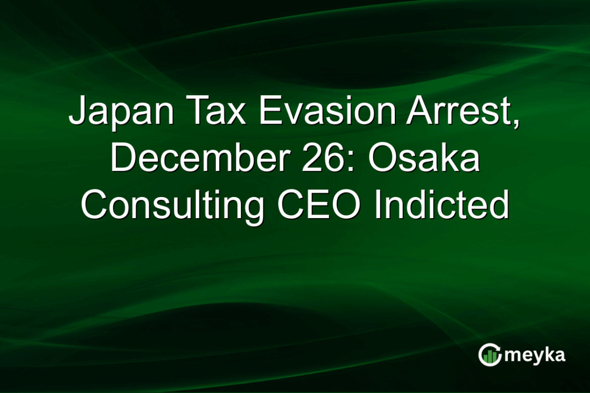Japan Tax Evasion Arrest, December 26: Osaka Consulting CEO Indicted Japan Tax Evasion Arrest, December 26: Osaka Consulting CEO Indicted