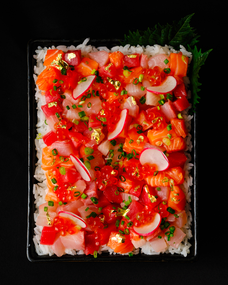 The Golden Chirashi at the restaurant Kinugawa Rive Gauche in Paris.