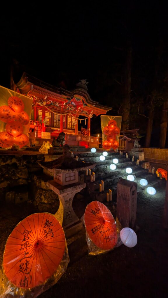 Autumn illumination event at Hie Shrine in Takayama, Gifu Prefecture
