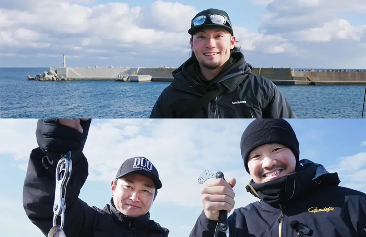 Hokkaido Nippon-Ham-Hiromi Ito pitcher Taikai Ito (above), Ginji (bottom left), and T-Okada (bottom right) appear in the video. ©PLM