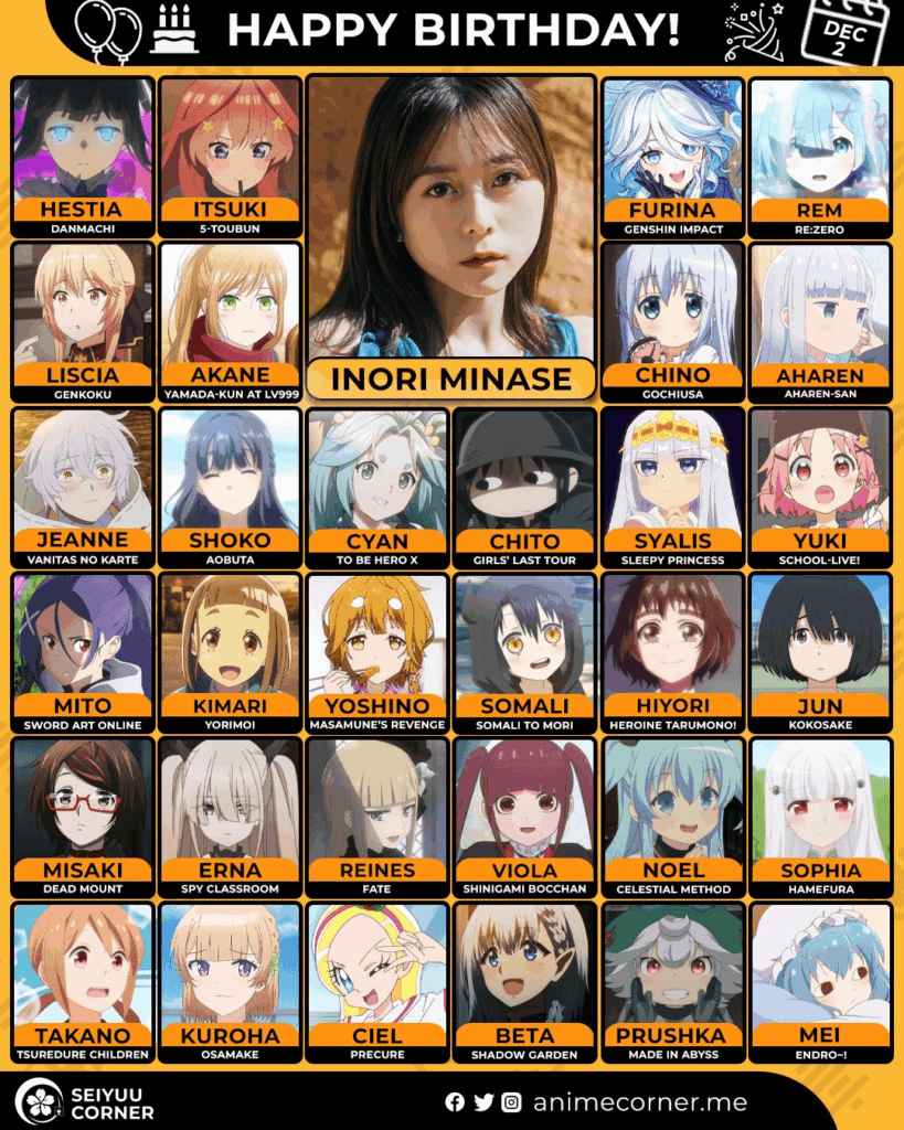 Happy 30th birthday to Inori Minase!