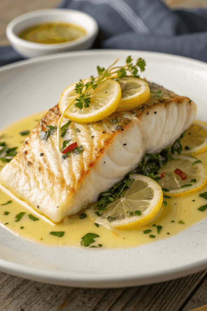 chilean sea bass with lemon butter sauce