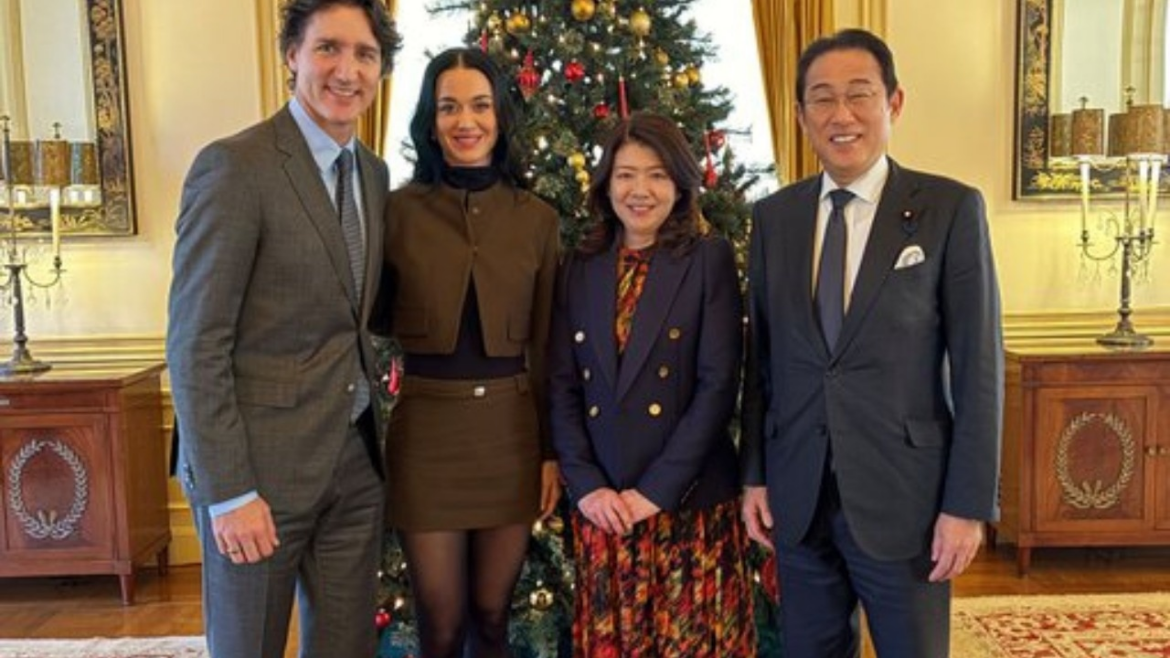 Justin Trudeau and Katy Perry join Tokyo lunch with Japan’s former PM Kishida