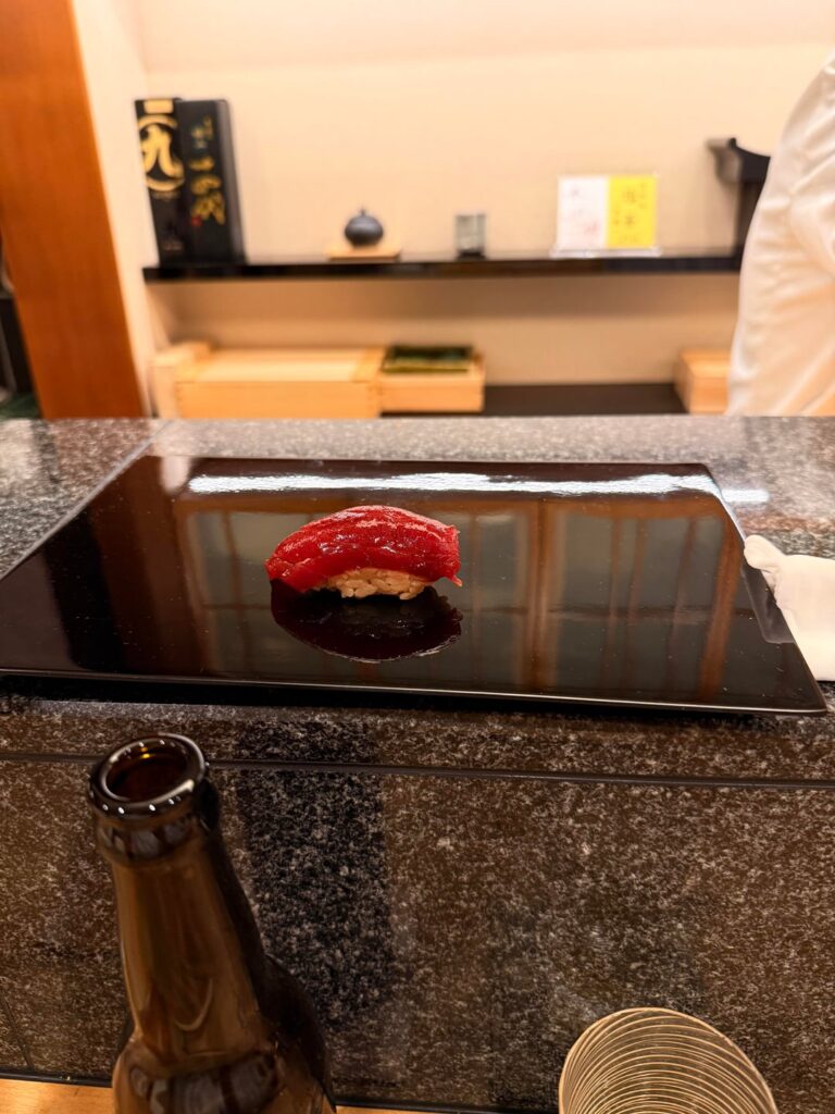 Best sushi I’ve ever had, Christmas night in Osaka, Japan