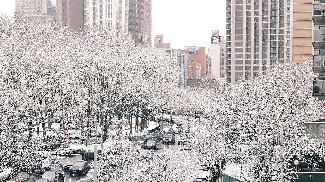 New York City becomes a winter wonderland during Christmas