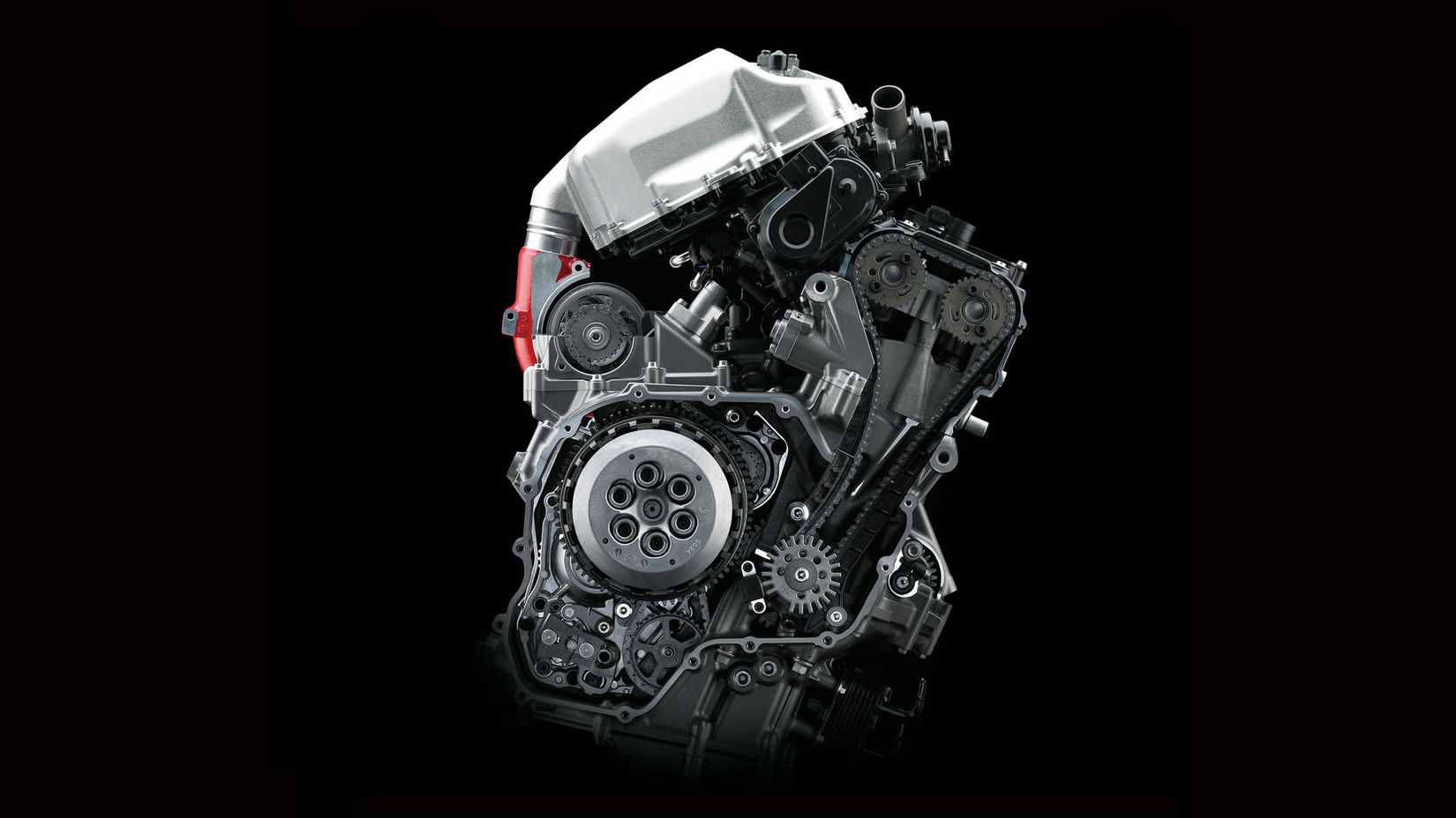 Right Hand-side View of Kawasaki Ninja H2's Engine