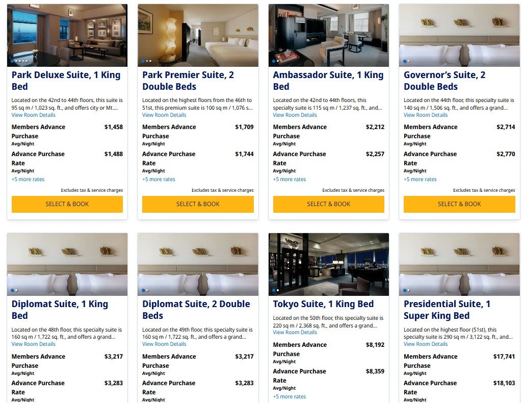 Park Hyatt Tokyo suites