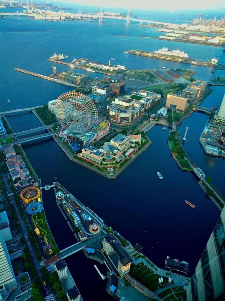 Yokohama from landmark tower last summer