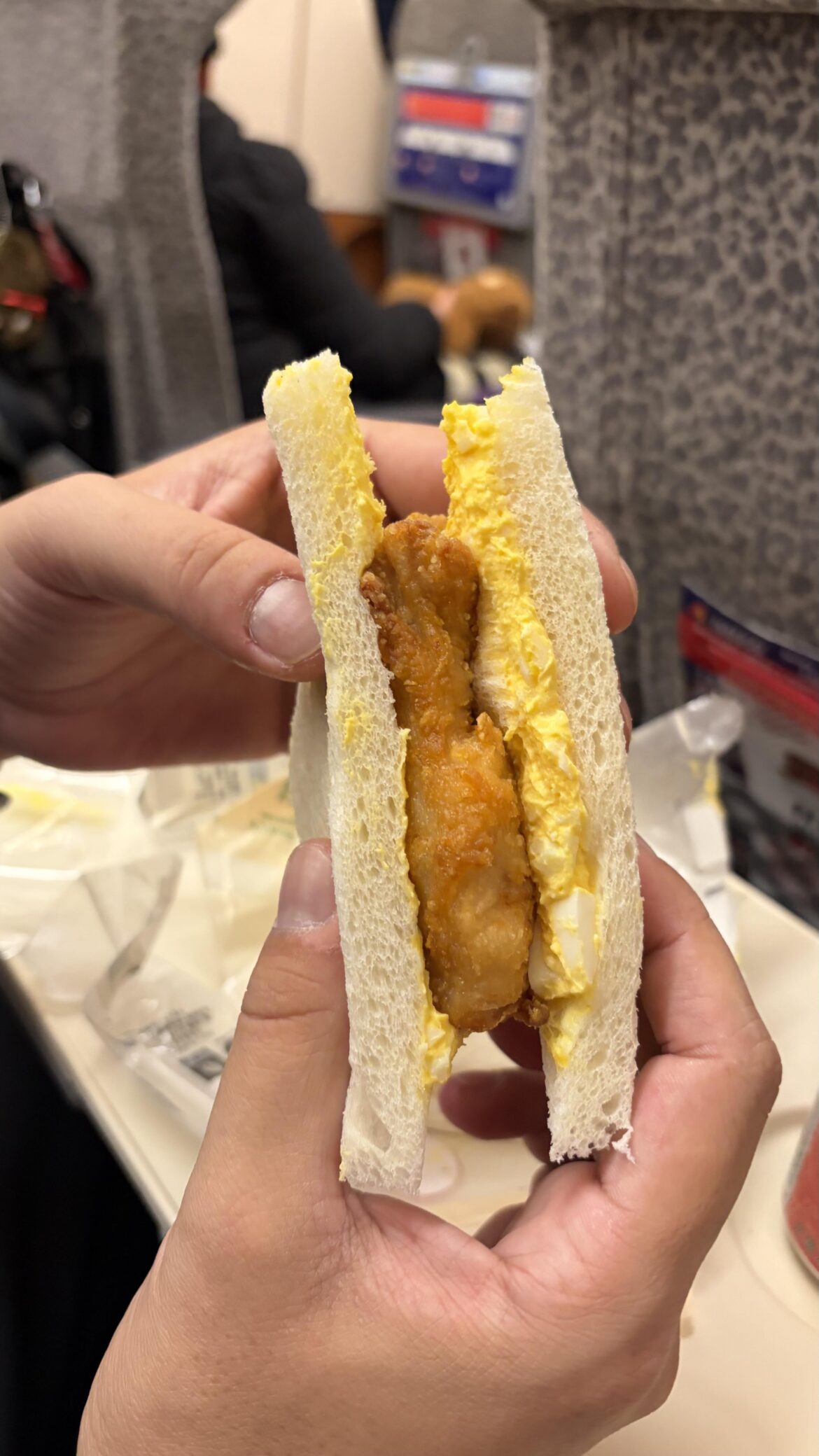 I love 7-eleven! Chicken-egg sando in Osaka