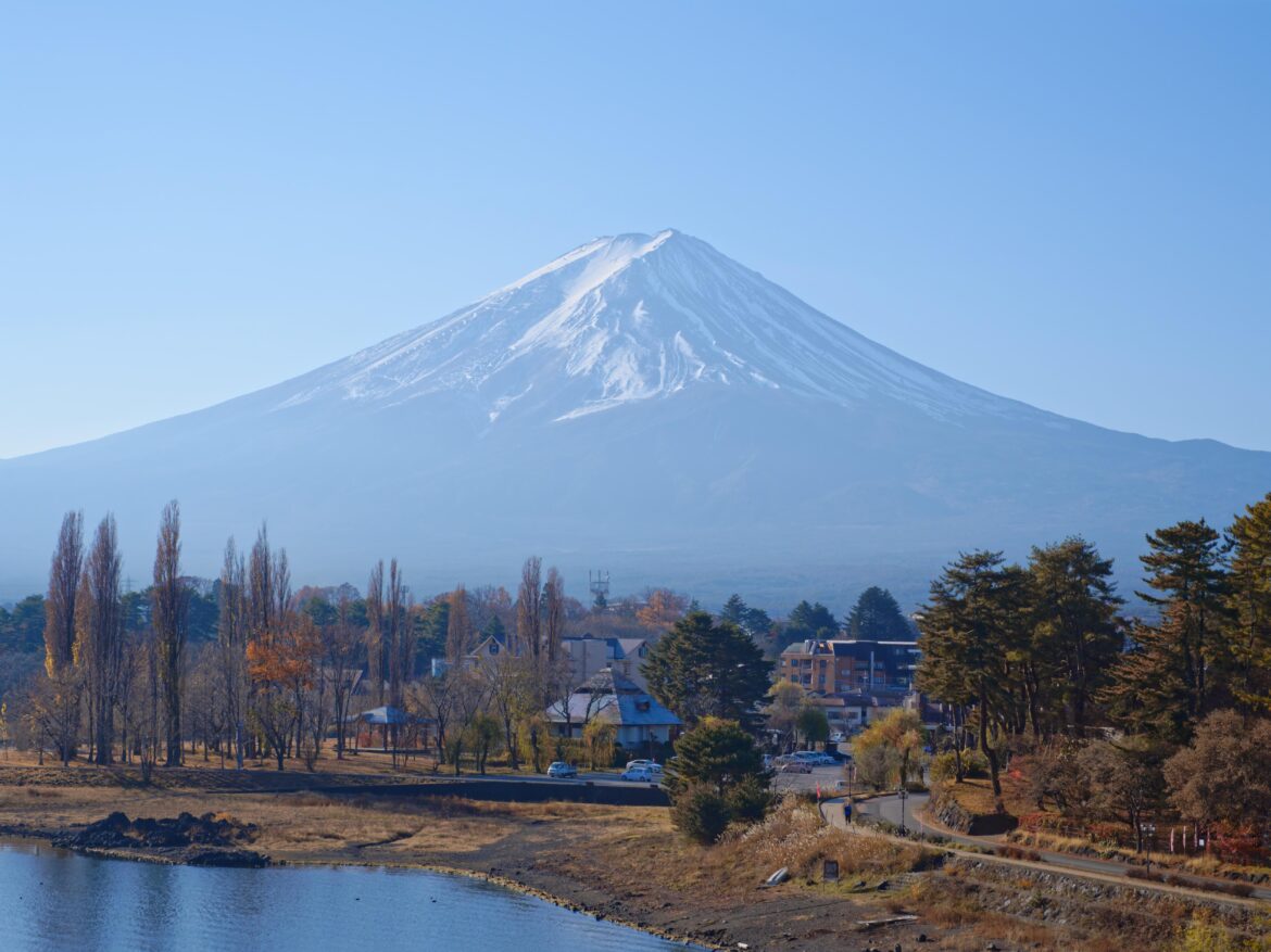 Fuji from kawaguchiko bridge