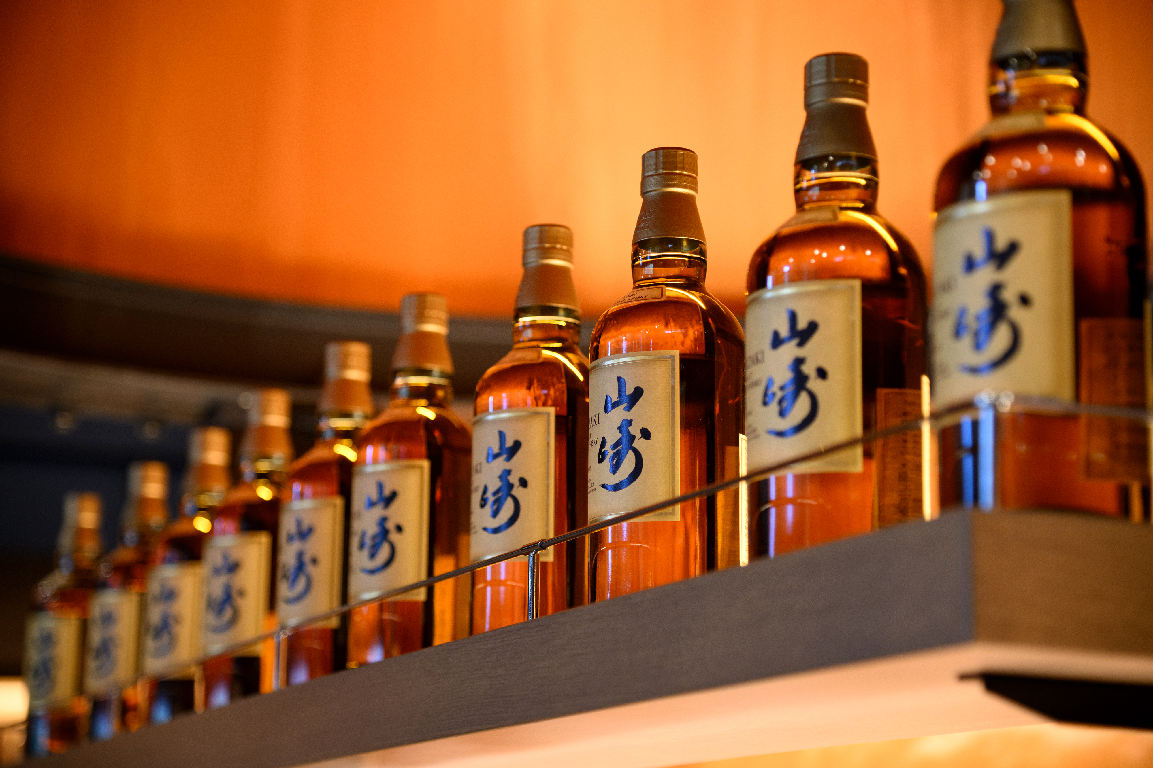 Bottles of Yamazaki whisky