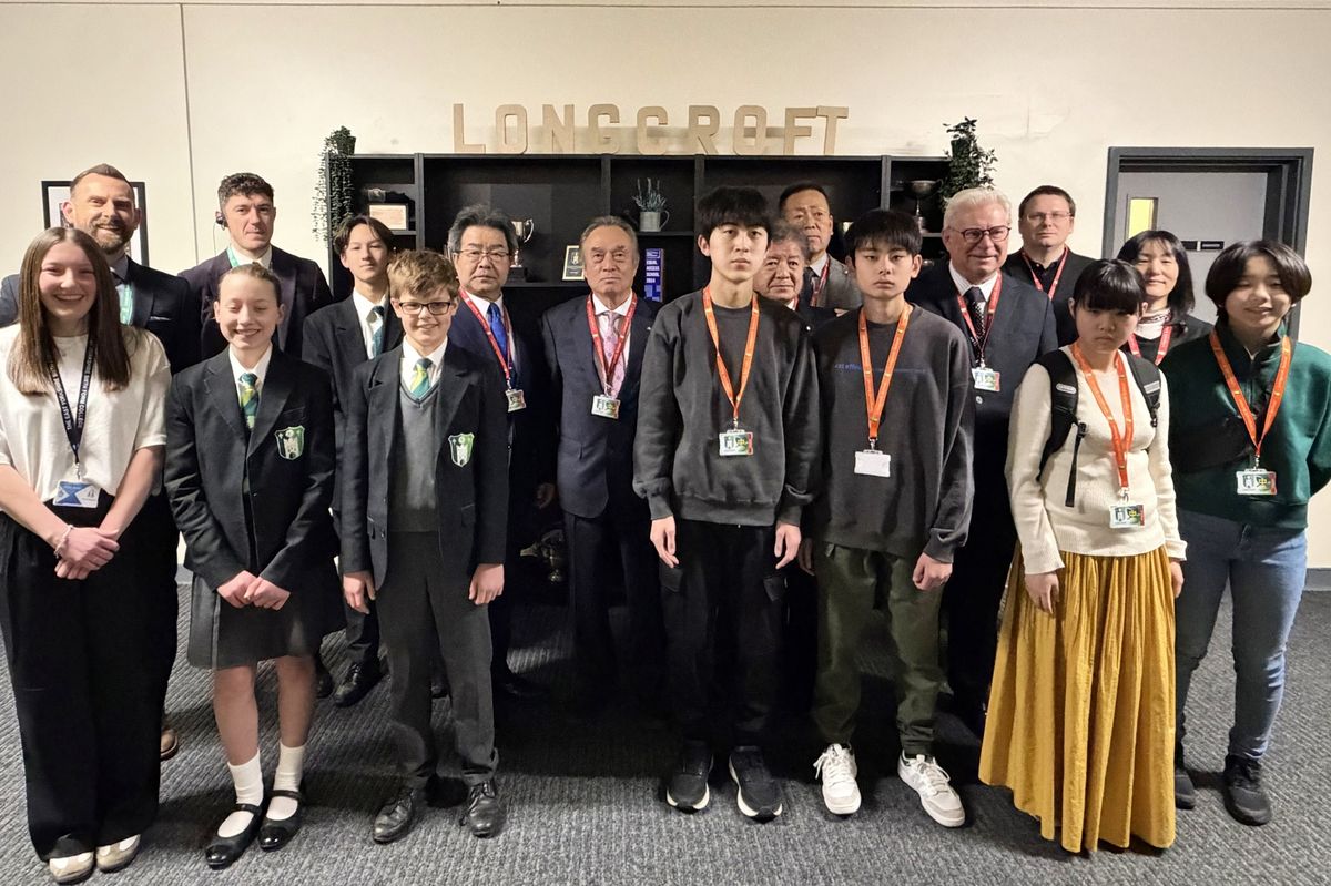 Pupils from Futaba Junior High School, Japan, visited Longcroft School and Sixth Form College