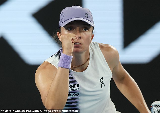 Inglis will now face world No.2 Iga Swiatek (pictured) in the last 16