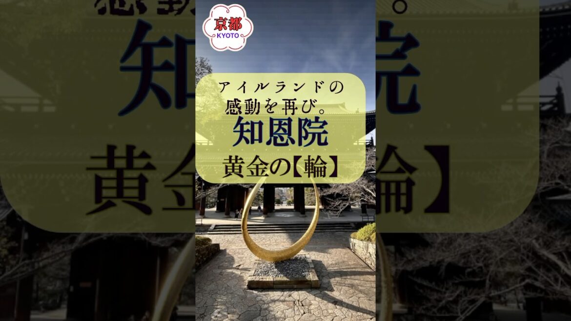 【アフター万博】アイルランドの黄金の輪が国宝・知恩院山門前で輝いてます｜京都新年ぶらり