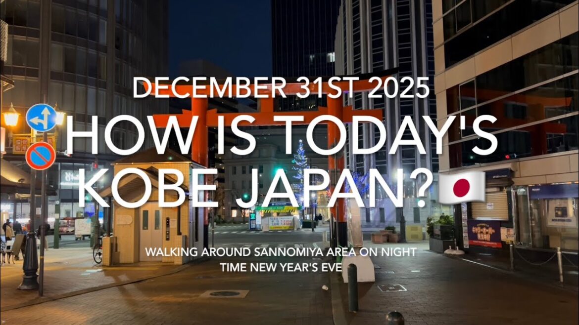 How is today's Kobe Japan?🇯🇵 December 31st 2025, Walking around Sannomiya area on night time New yea