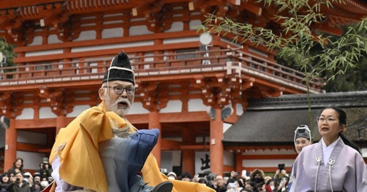 In Photos: Ancient 'kemari' Japanese football event kicks off 2026 at Kyoto shrine