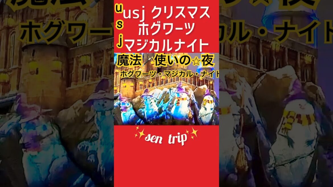 魔法使いの夜⭐️ホグワーツ・マジカル・ナイト　#usjクリスマス  #ハリーポッター  #プロジェクションマッピング  #shorts