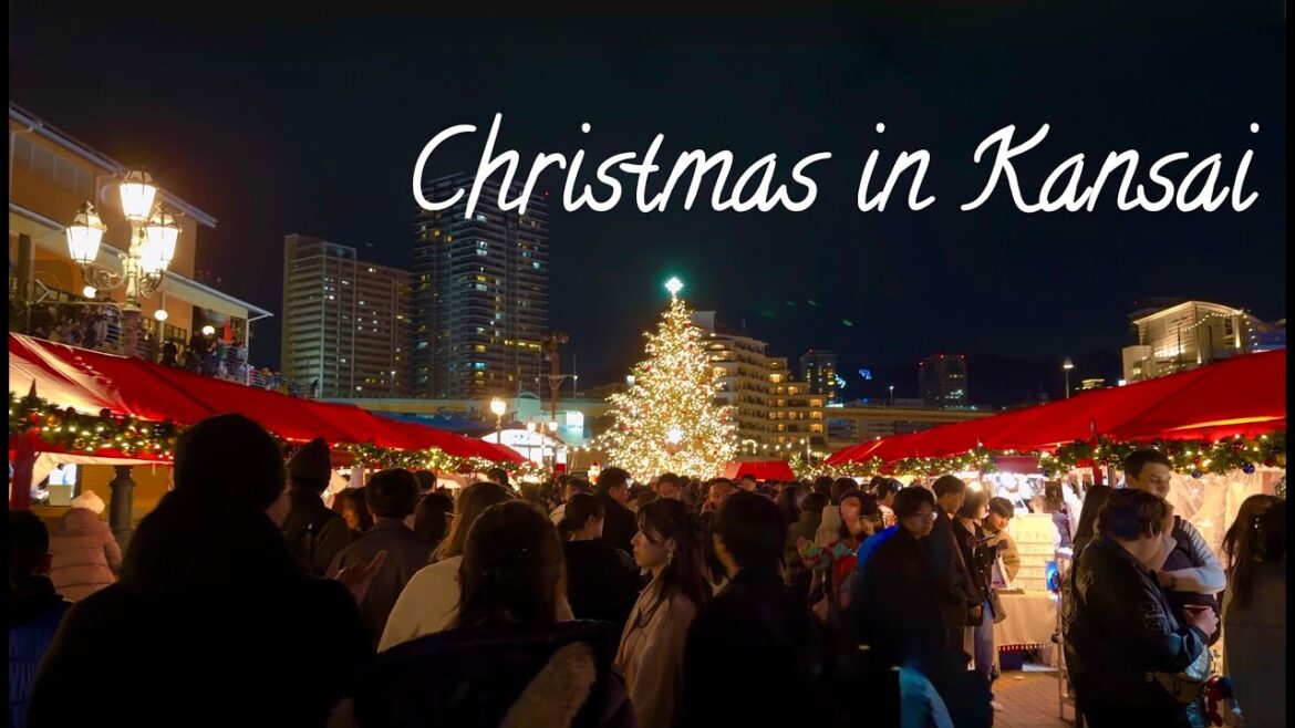 Christmas in Kansai — Walking Through Winter Nights | Osaka & Kobe | 4K