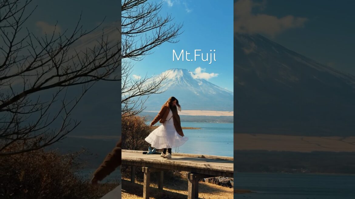 Mt Fuji with Lake View 🥹♥️ #japan #travel