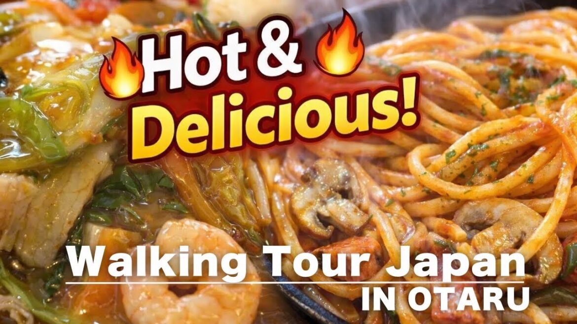 WALKING TOUR JAPAN IN OTARU | Hot Iron Plate Napolitan & Ankake Yakisoba